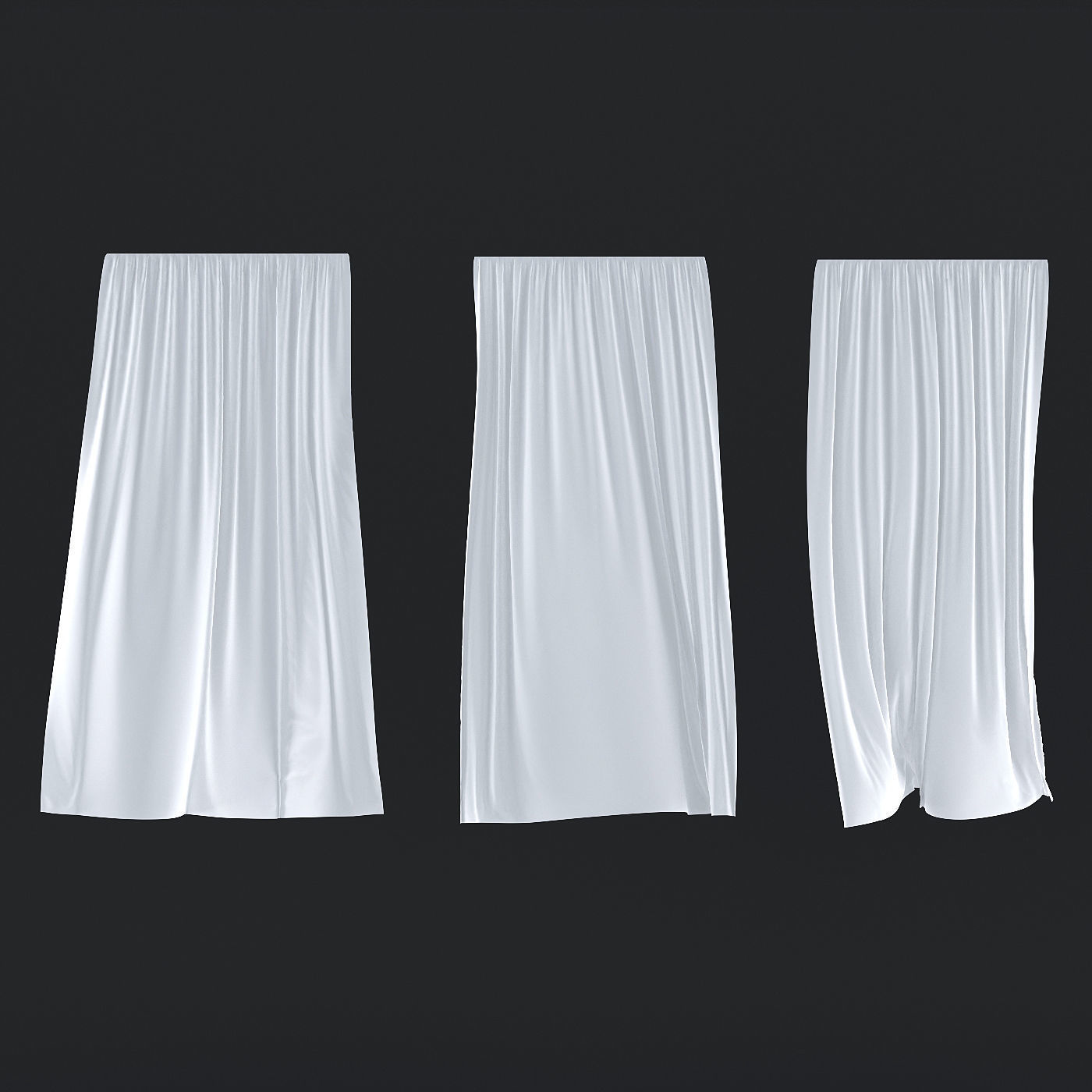 Tulle in the wind No  2 3D model_3