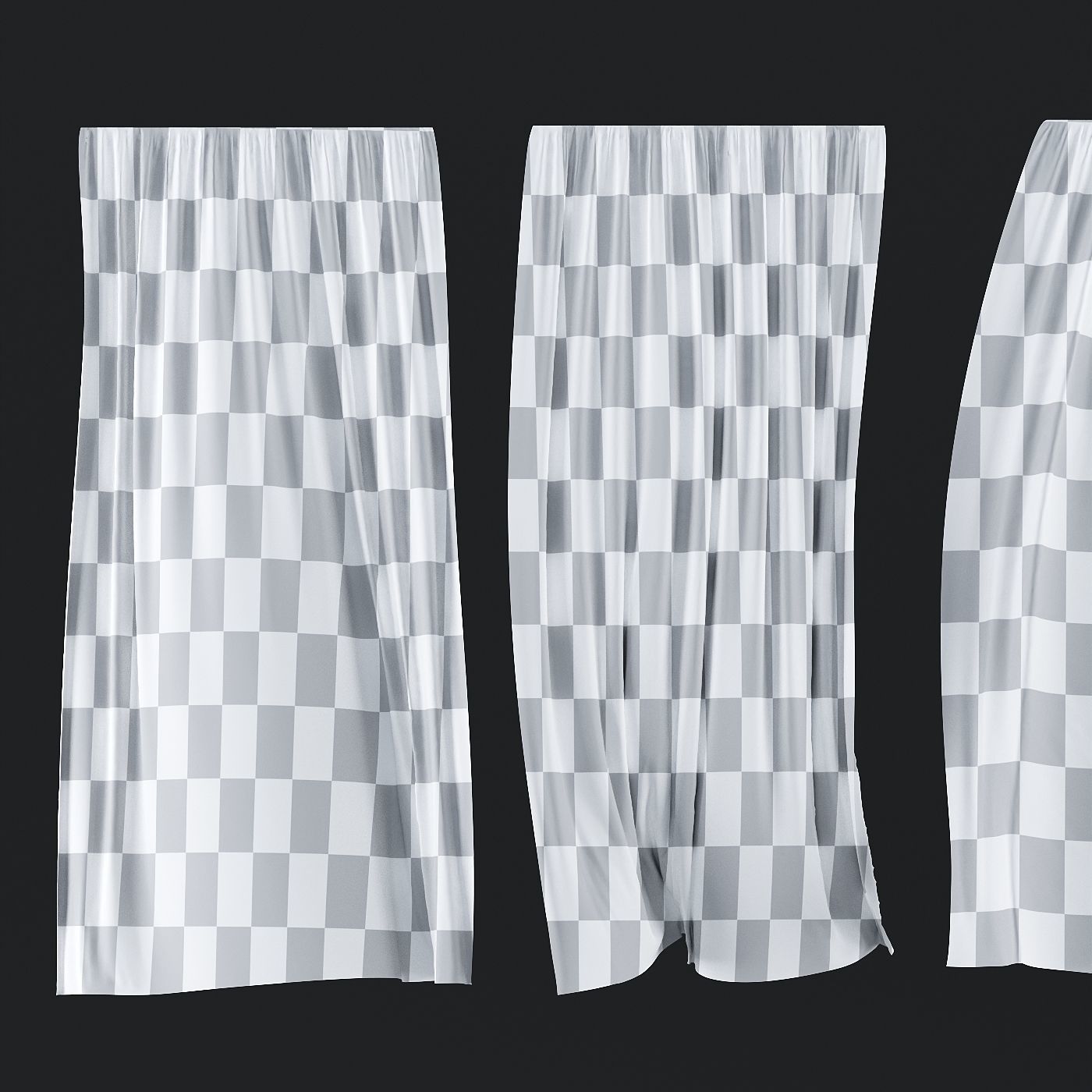 Tulle in the wind No  2 3D model_5