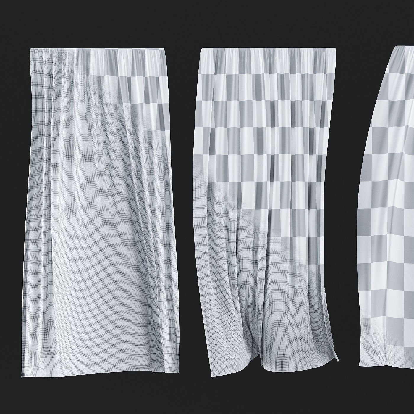 Tulle in the wind No  2 3D model_7