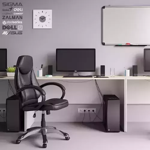 Workplace Office Set 3D model