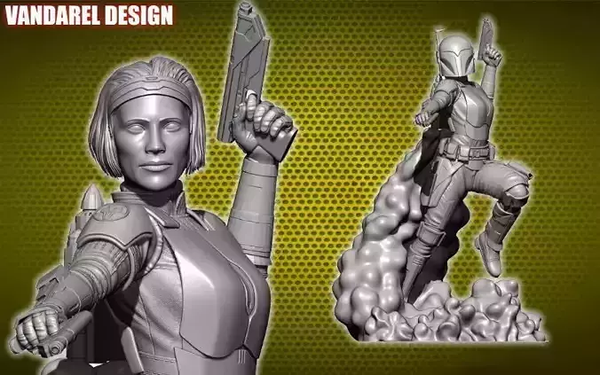 Bo Katan Mandalorian season 2 3D print model