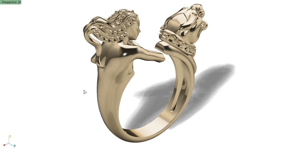 panther woman ring 3D print model_16