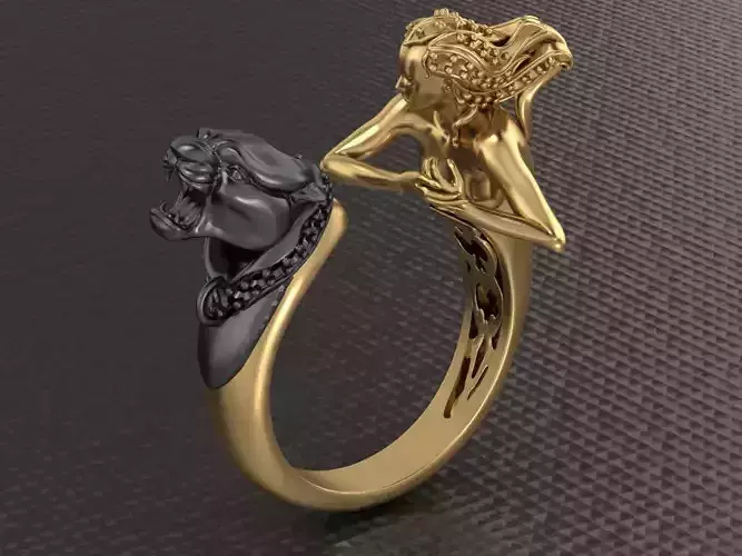 panther woman ring