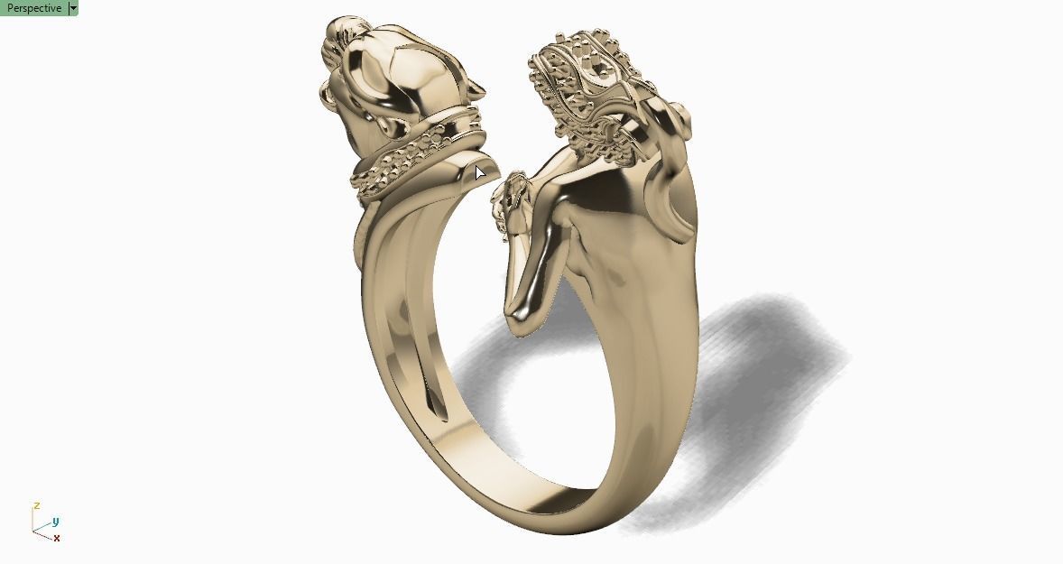 panther woman ring 3D print model_15