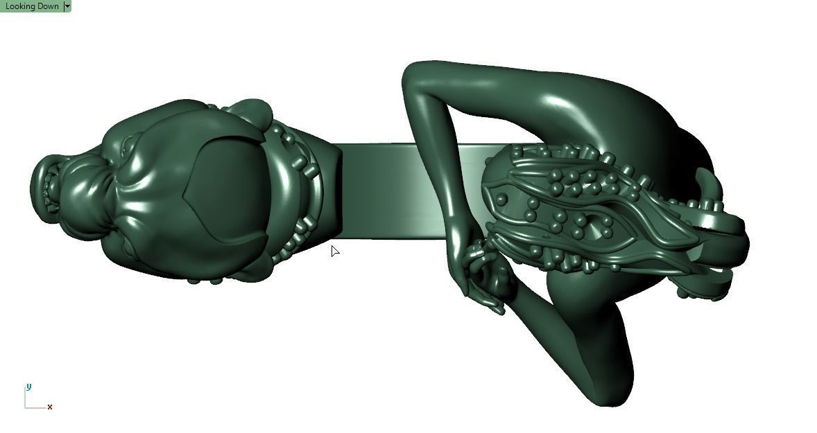 panther woman ring 3D print model_30