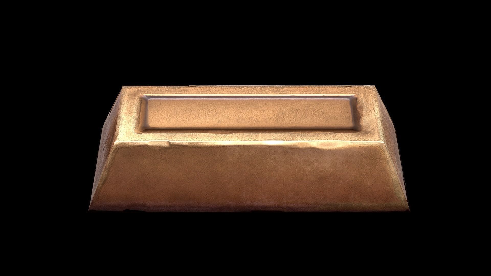 Bronze Ingot Low-poly 3D model_3