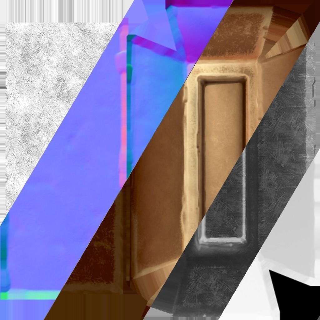 Bronze Ingot Low-poly 3D model_10