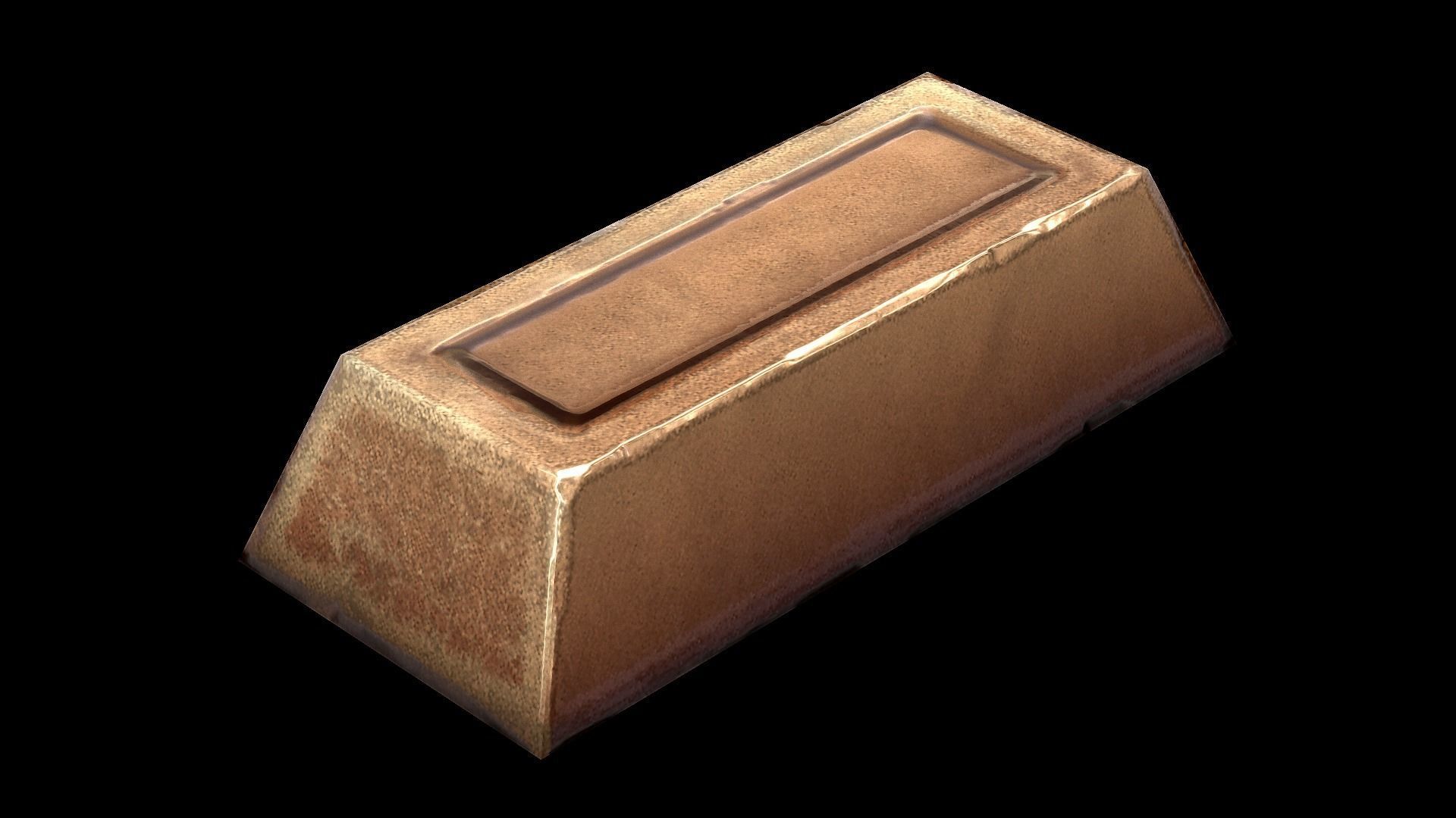 Bronze Ingot Low-poly 3D model_2