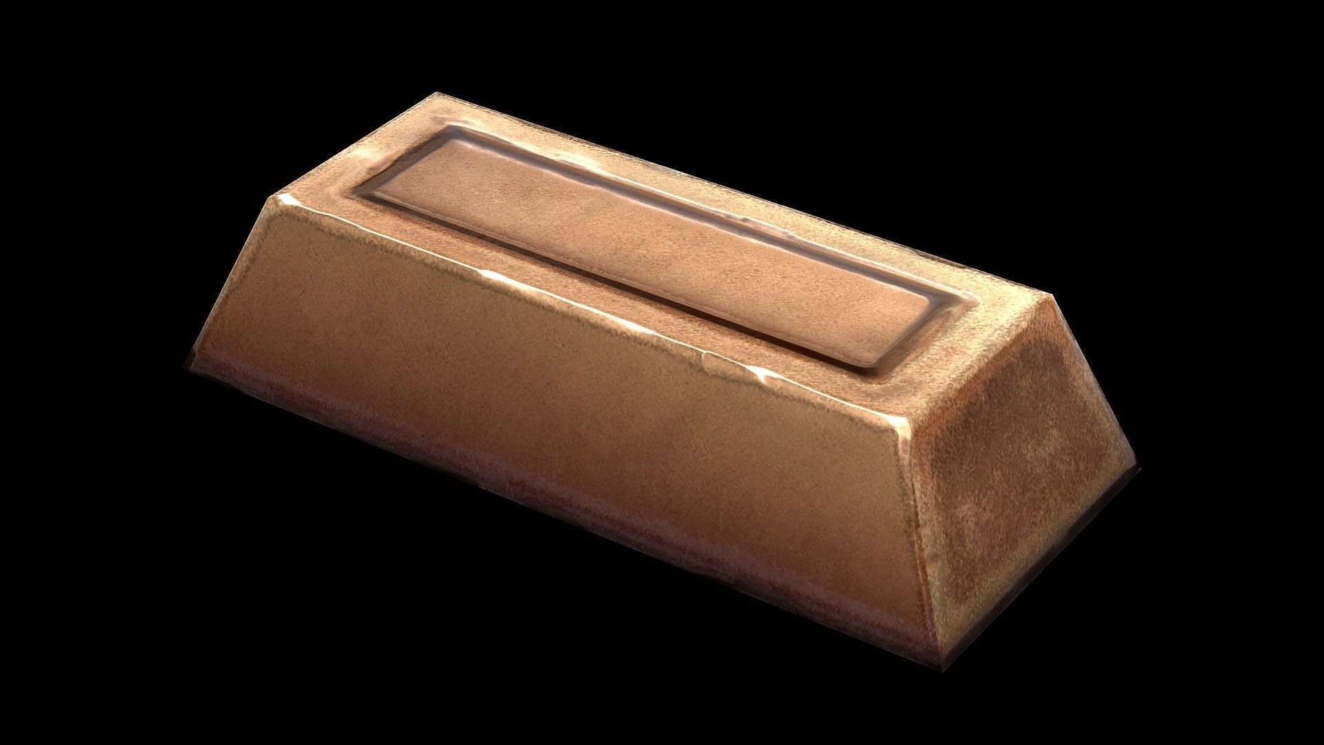 Bronze Ingot Low-poly 3D model_4