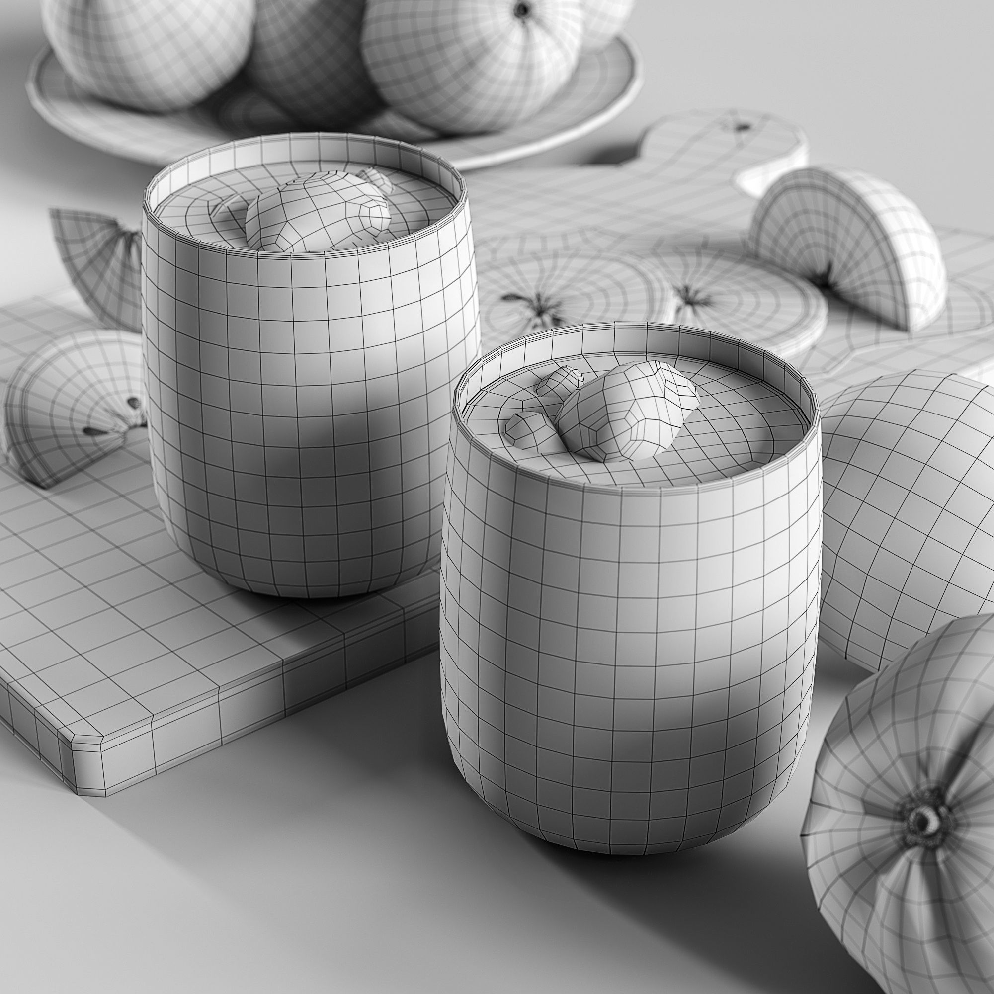 Gin with blood oranges 3D model_6