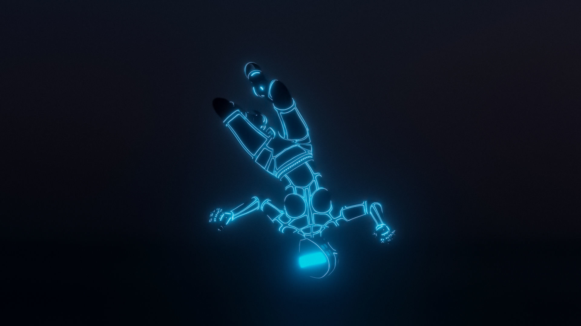 Futuristic Astronaut Woman 3D model_3