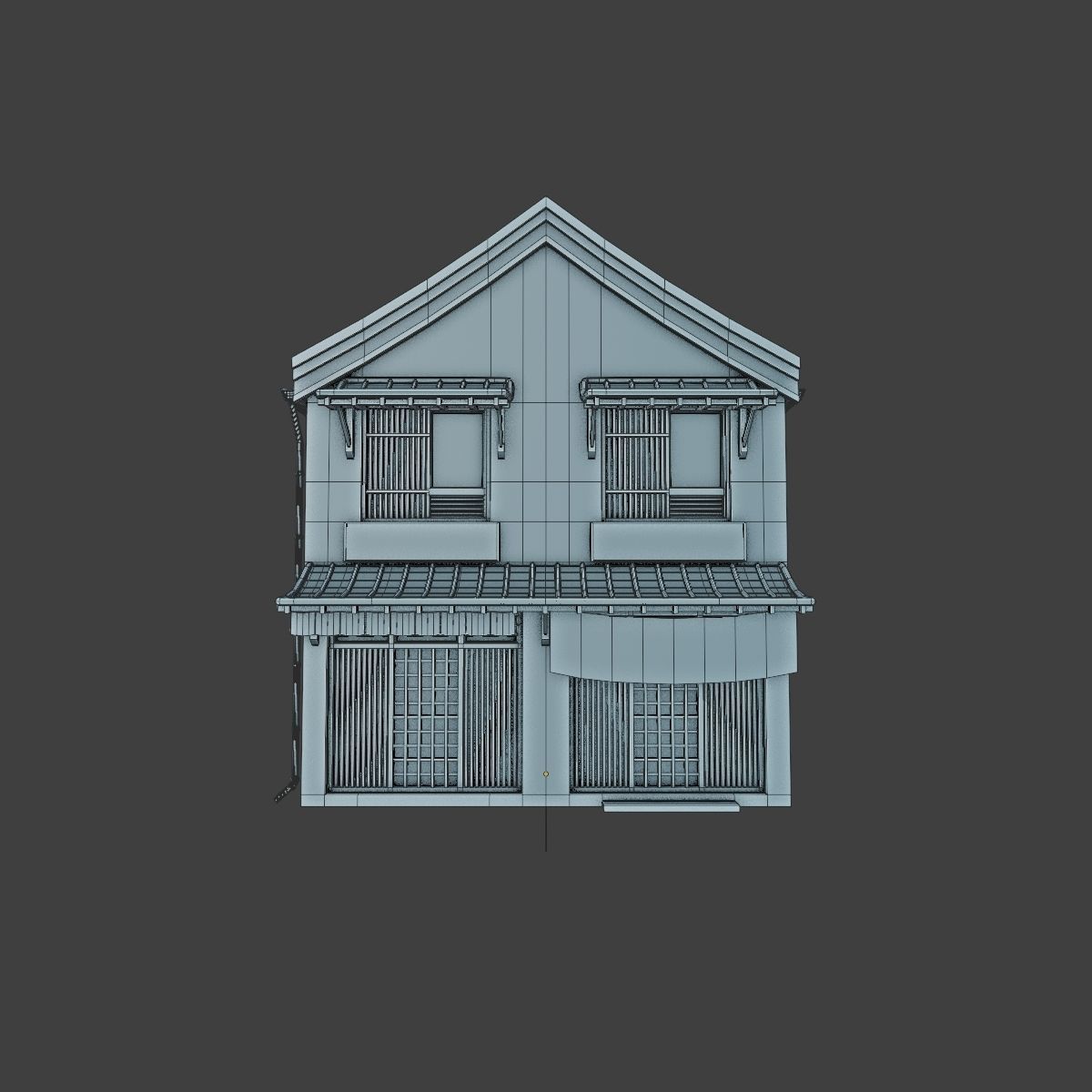 JAPANESE BUILDING 001 Low-poly 3D model_12