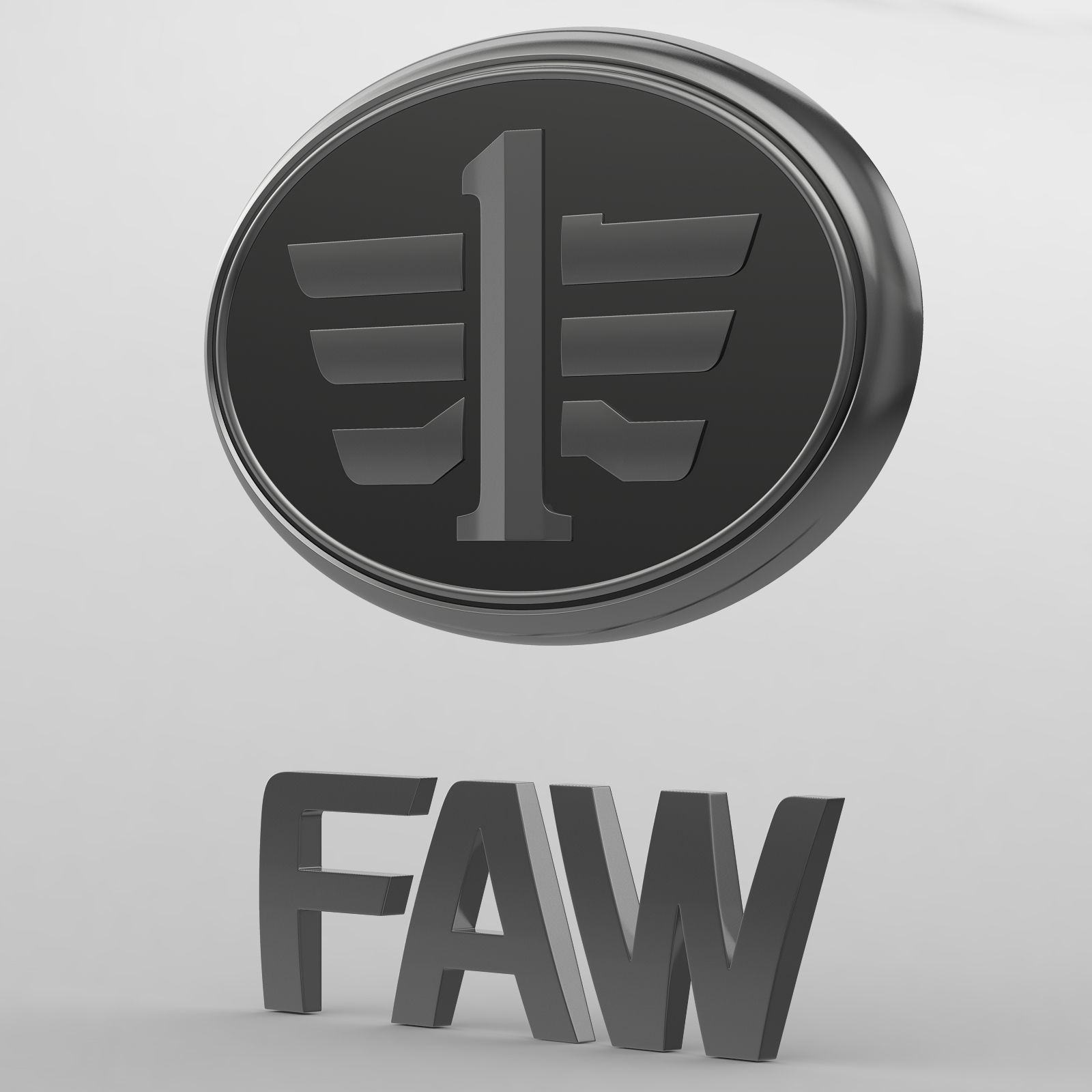 faw logo 3D model_9