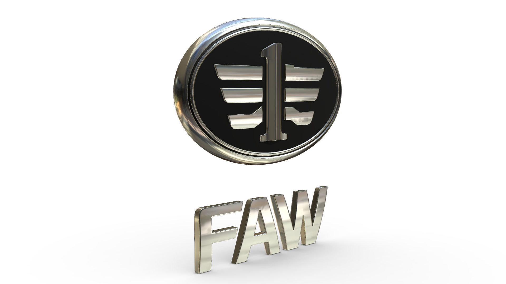 faw logo 3D model_1