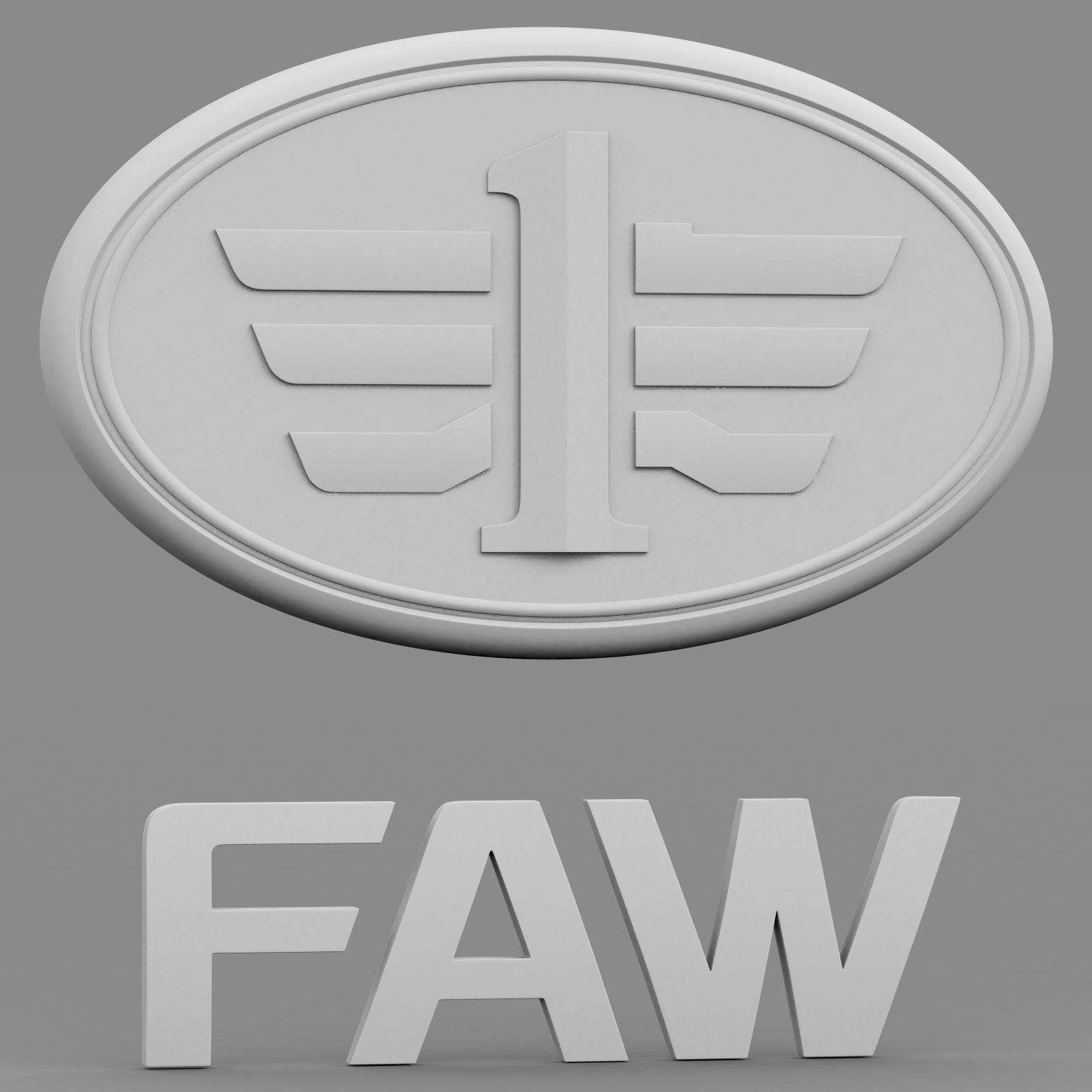 faw logo 3D model_12