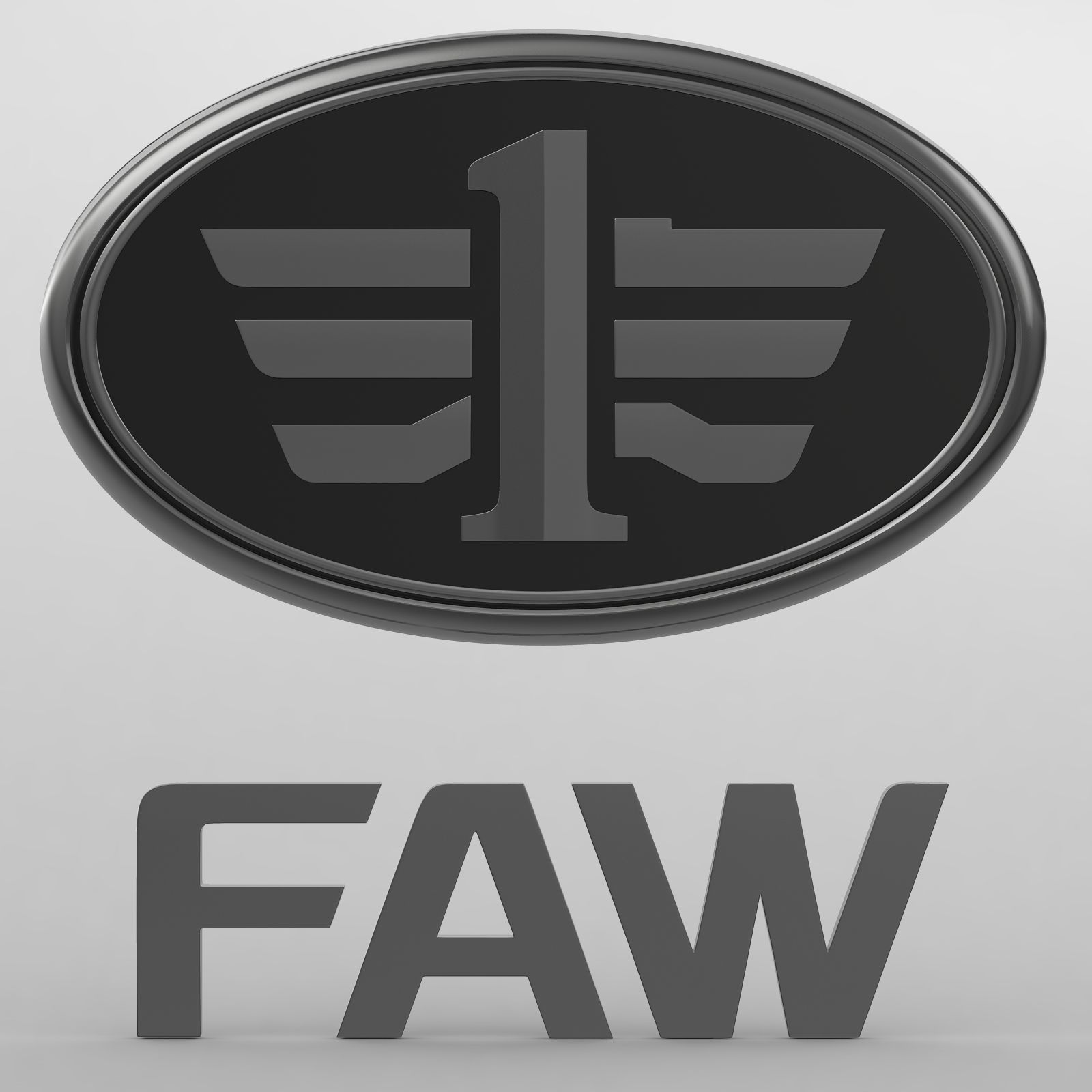 faw logo 3D model_8
