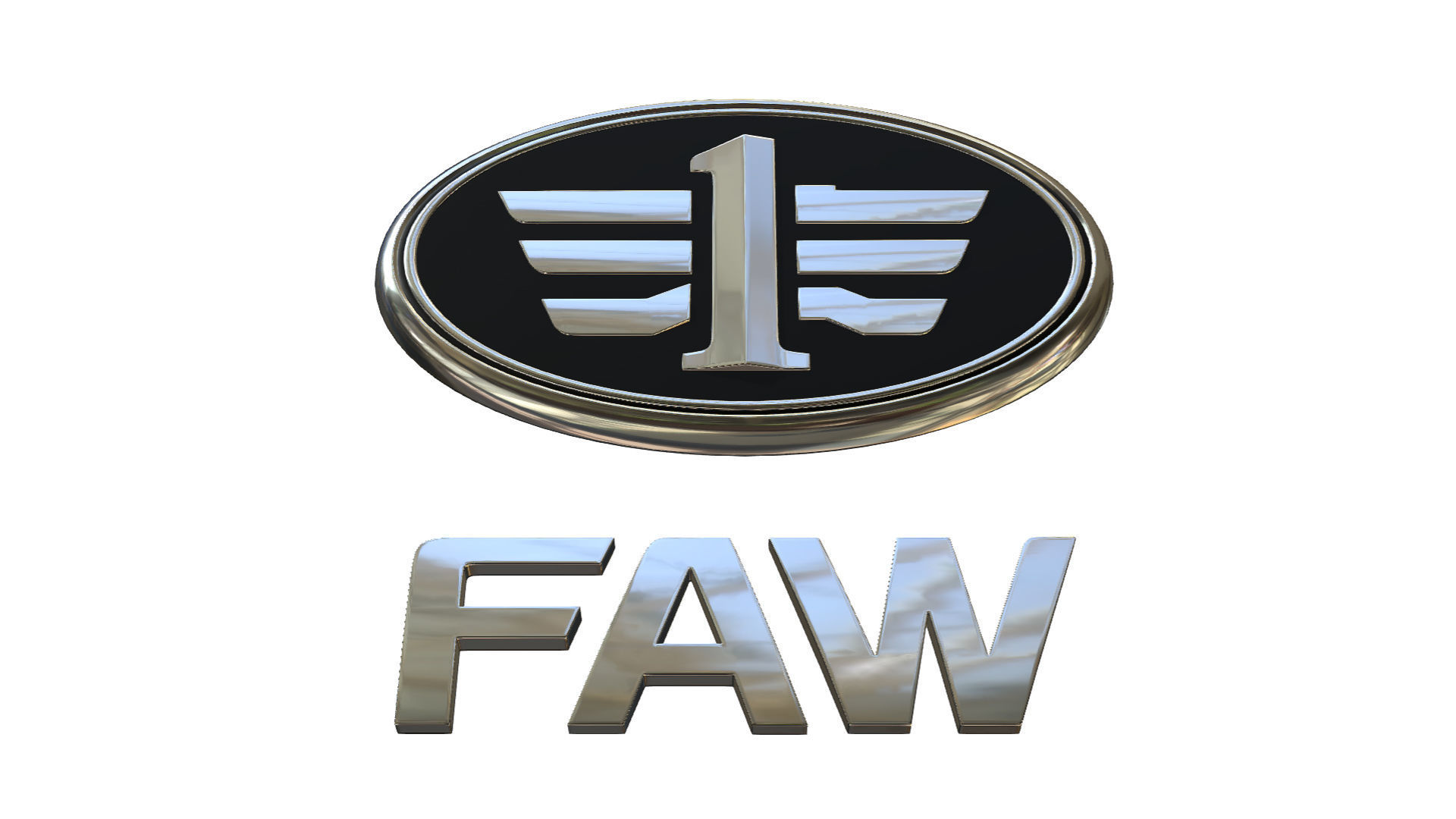 faw logo 3D model_4