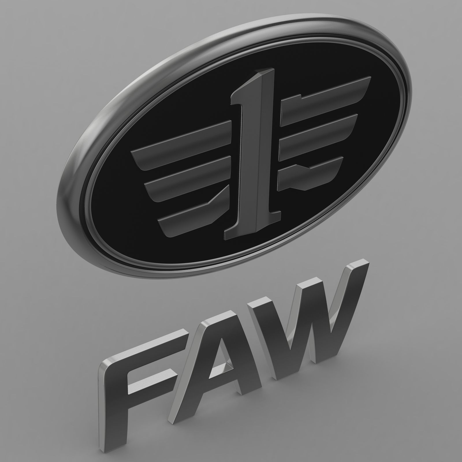 faw logo 3D model_10