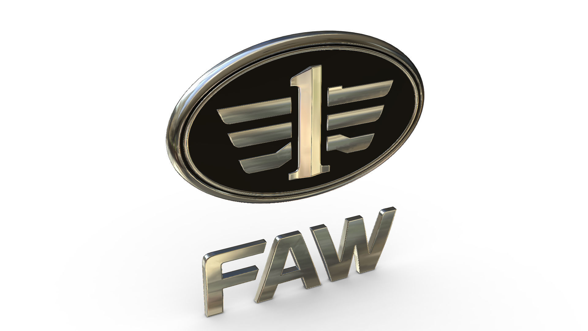 faw logo 3D model_3