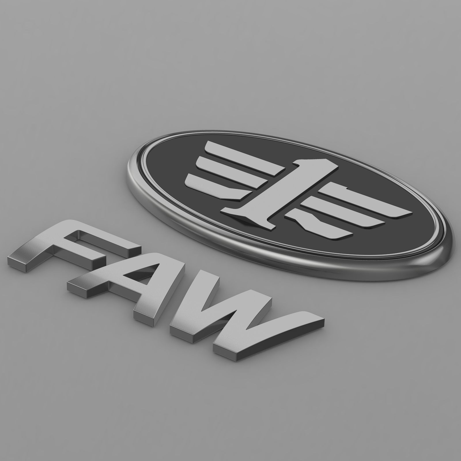 faw logo 3D model_11