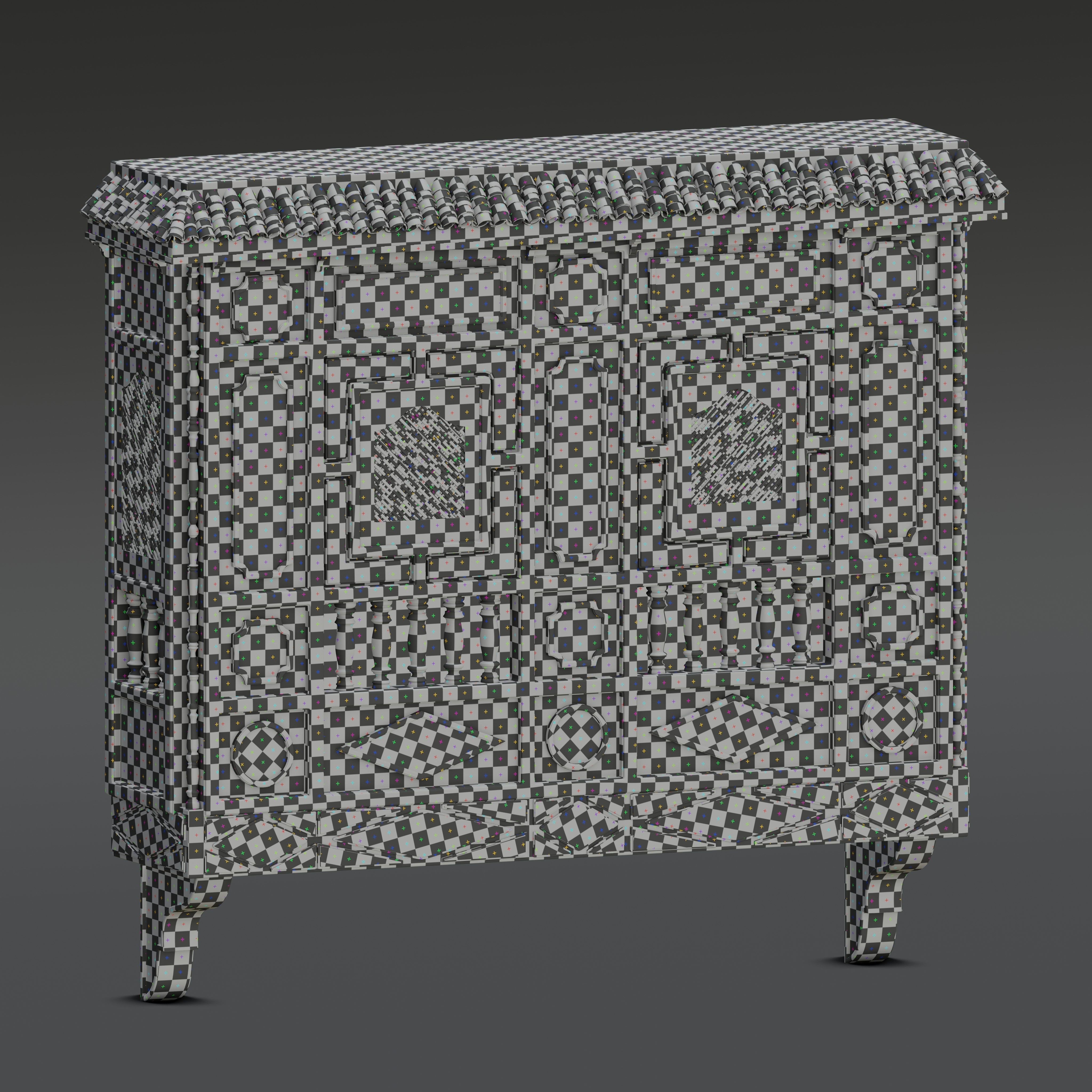 Blue Mashrabiya 3D model_8