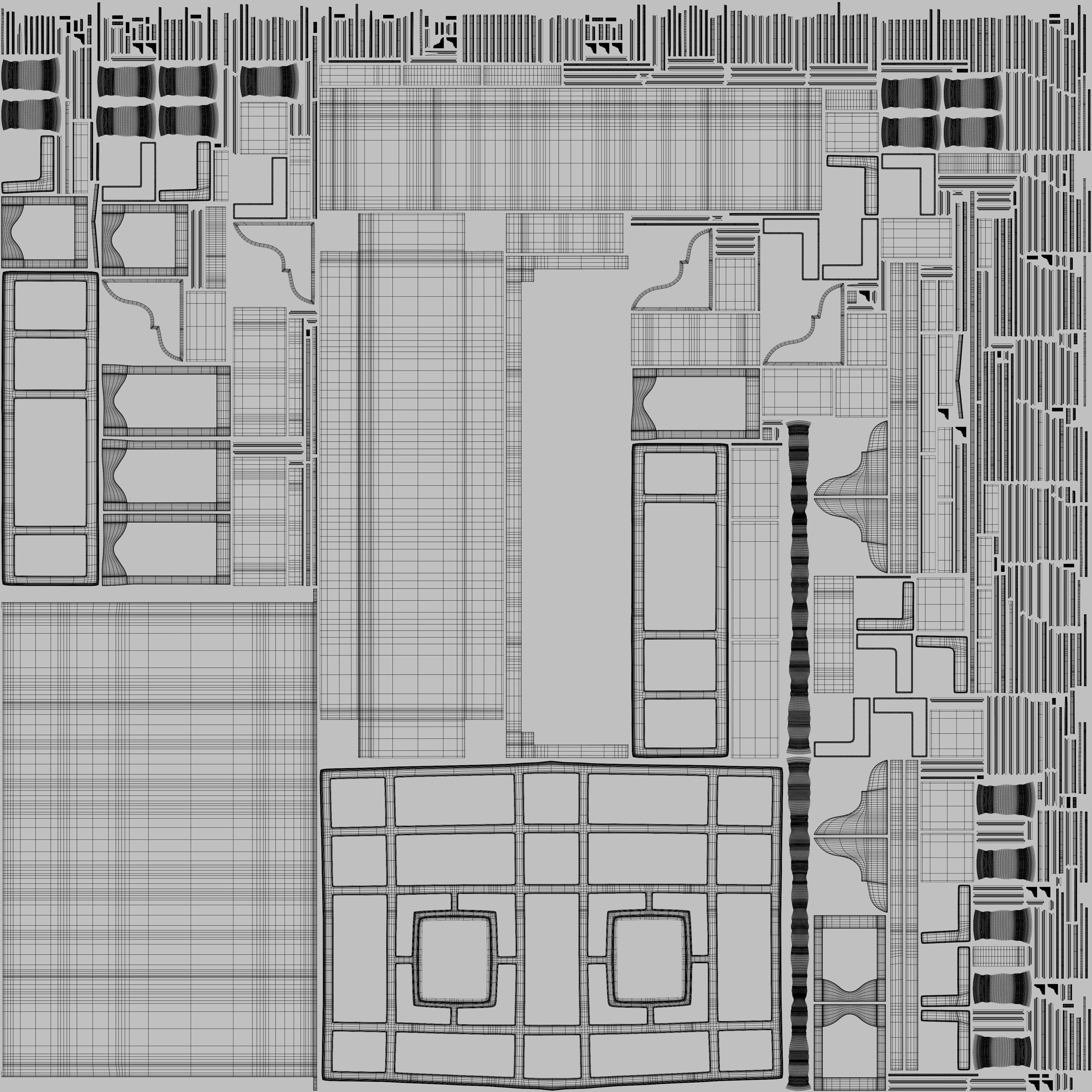 Blue Mashrabiya 3D model_10