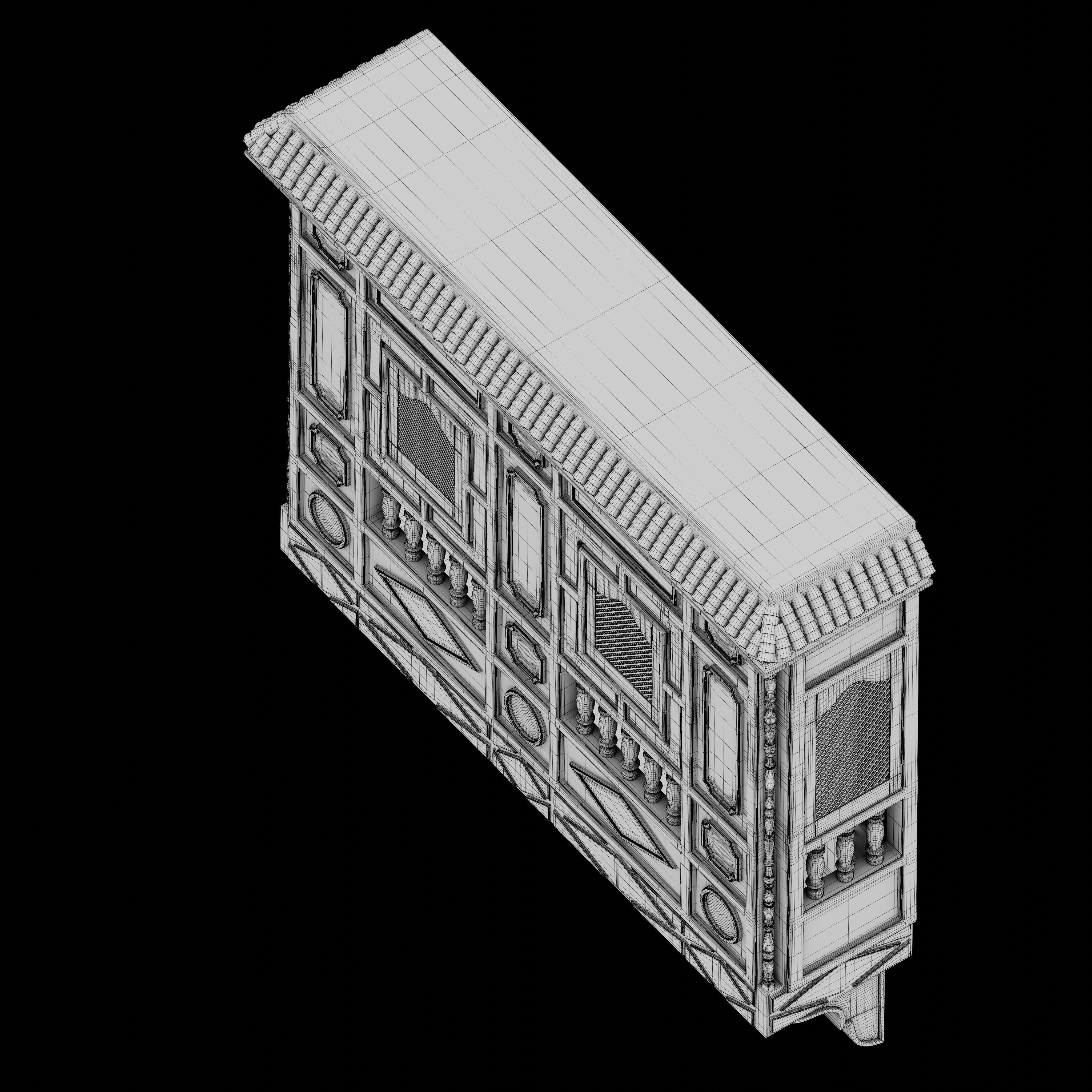 Blue Mashrabiya 3D model_5