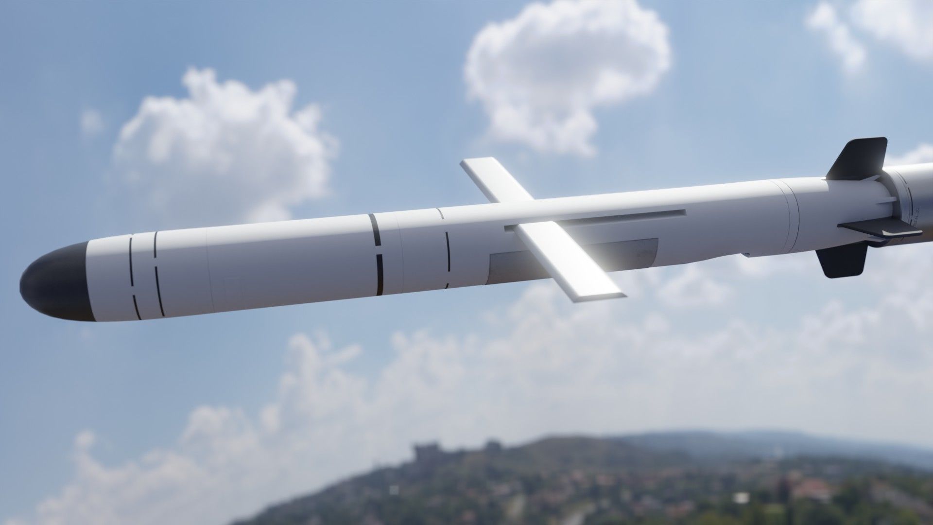 Kalibr-NK Subsonic Cruise Missile Low-poly 3D model_1