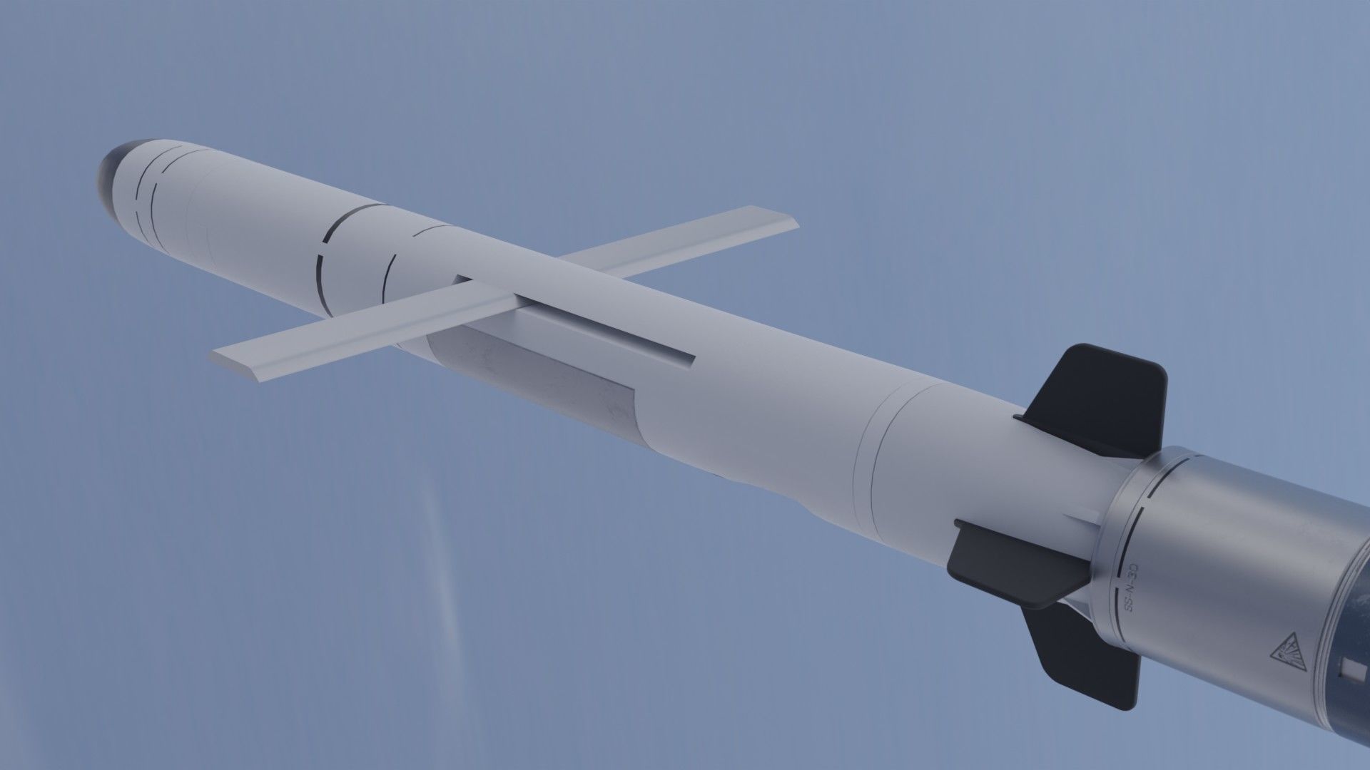Kalibr-NK Subsonic Cruise Missile Low-poly 3D model_2