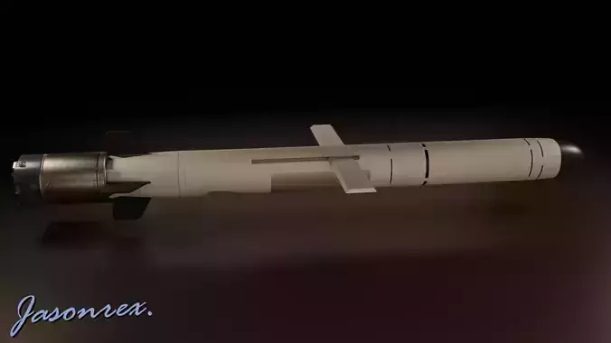 Kalibr-NK Subsonic Cruise Missile Low-poly 3D model