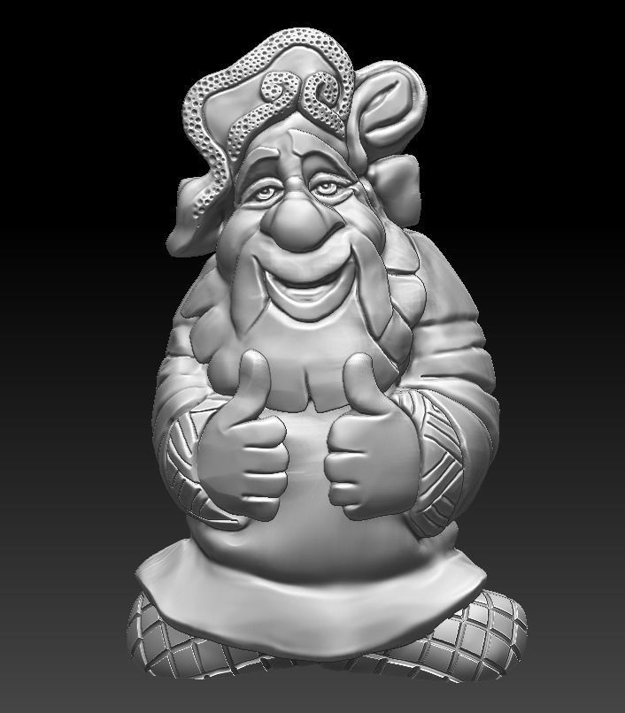 Domovoy -Household Lord for wood carving machine and 3d printing 3D print model_6
