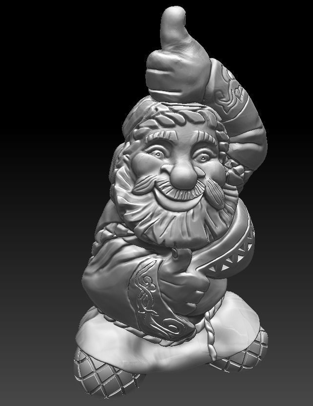 Domovoy -Household Lord for wood carving machine and 3d printing 3D print model_3