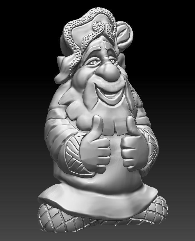 Domovoy -Household Lord for wood carving machine and 3d printing 3D print model_7