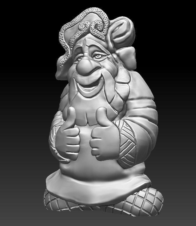 Domovoy -Household Lord for wood carving machine and 3d printing 3D print model_8