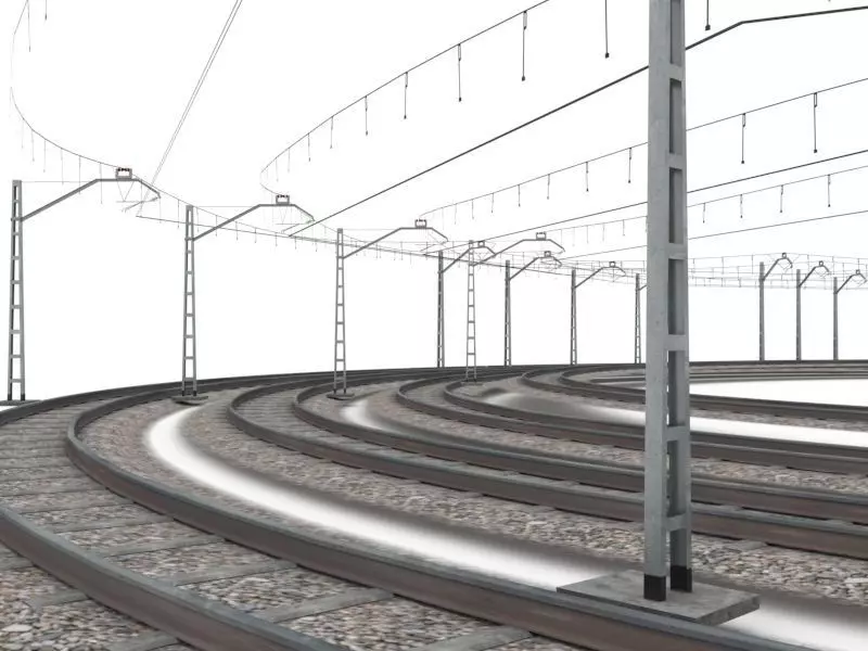 Circle Train Rail 3D model