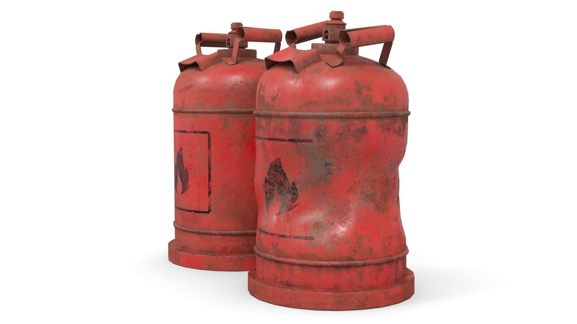 Bottle Cylinder Gas Low-poly 3D model_7