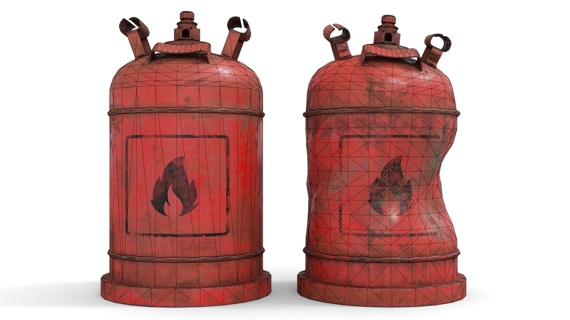Bottle Cylinder Gas Low-poly 3D model_16