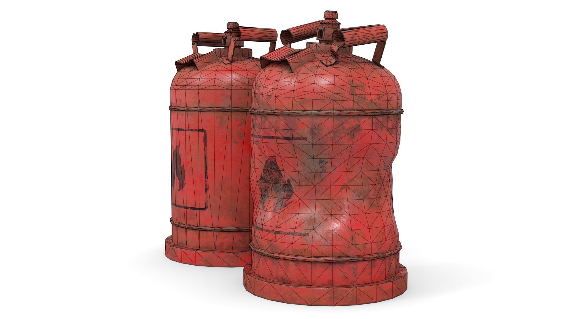 Bottle Cylinder Gas Low-poly 3D model_17