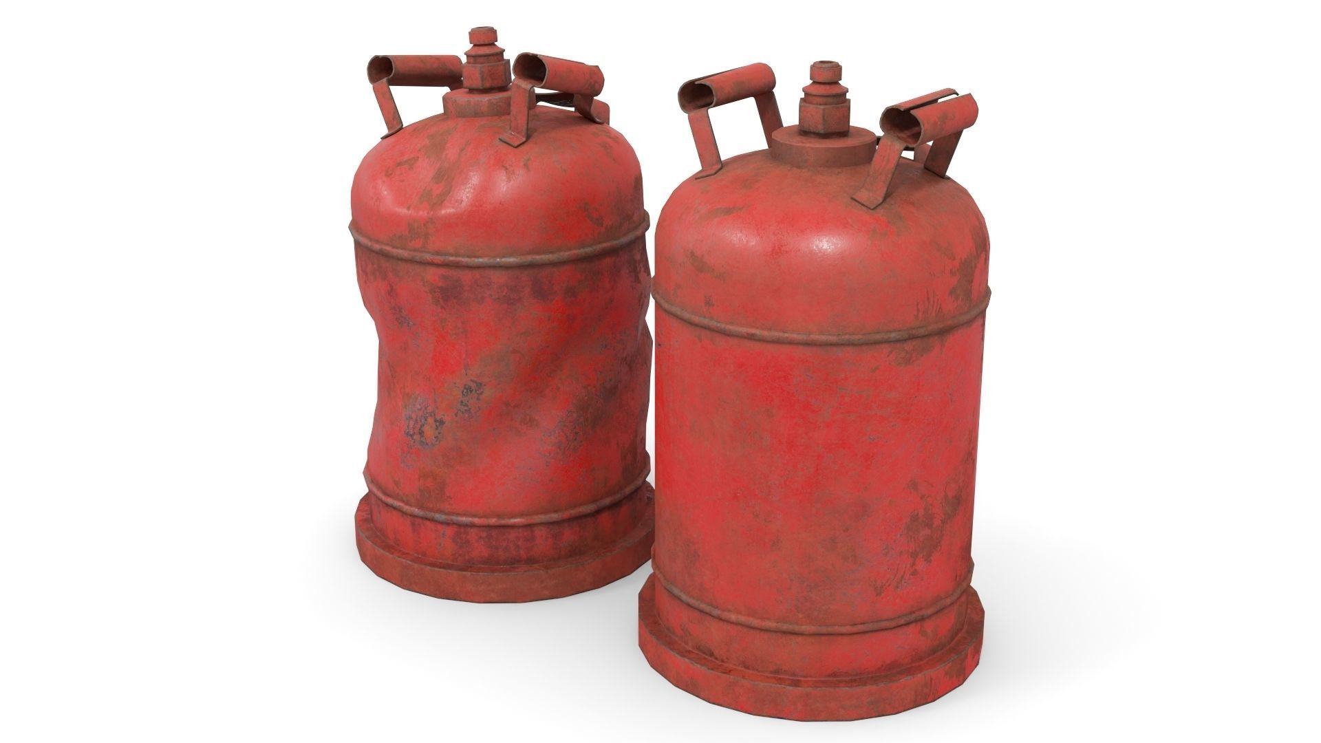 Bottle Cylinder Gas Low-poly 3D model_1