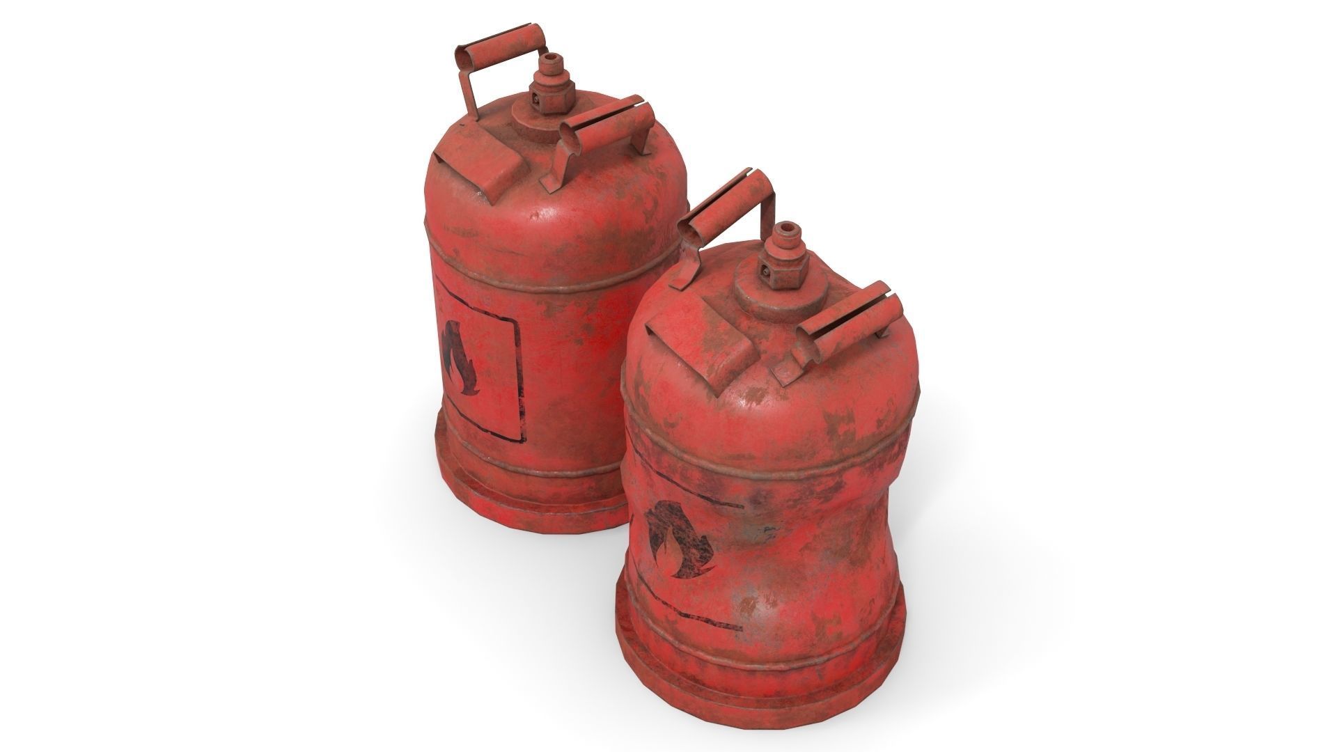 Bottle Cylinder Gas Low-poly 3D model_2