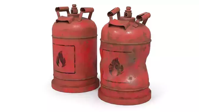 Bottle Cylinder Gas Low-poly 3D model