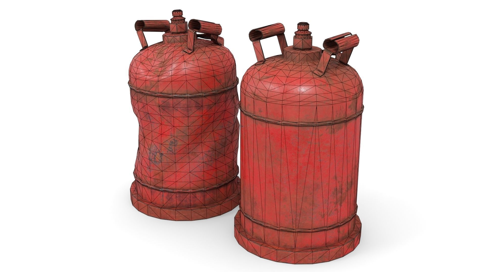 Bottle Cylinder Gas Low-poly 3D model_11