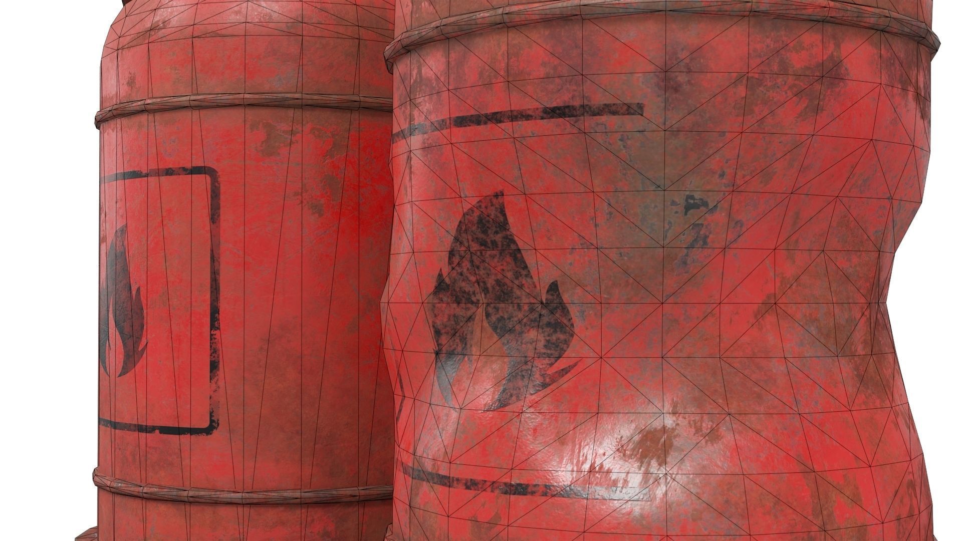 Bottle Cylinder Gas Low-poly 3D model_19
