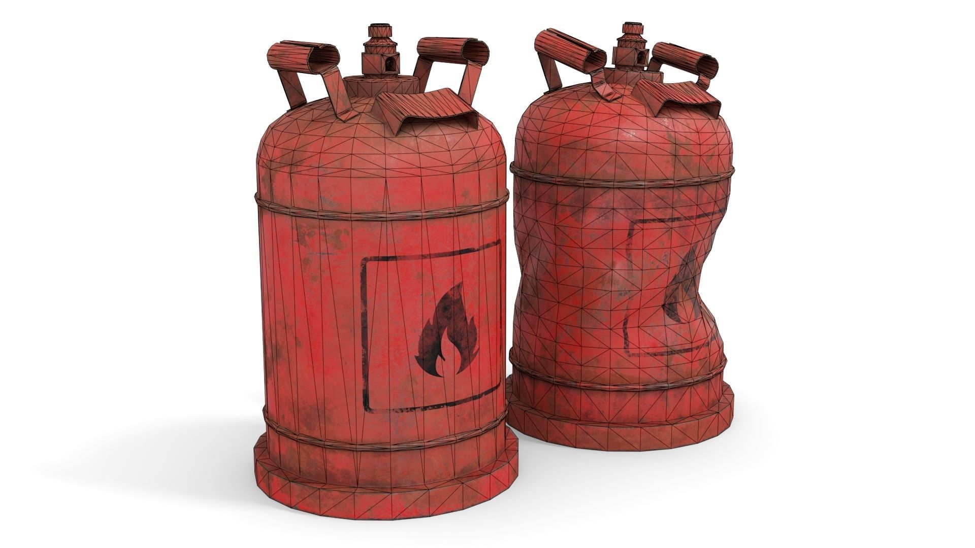 Bottle Cylinder Gas Low-poly 3D model_13