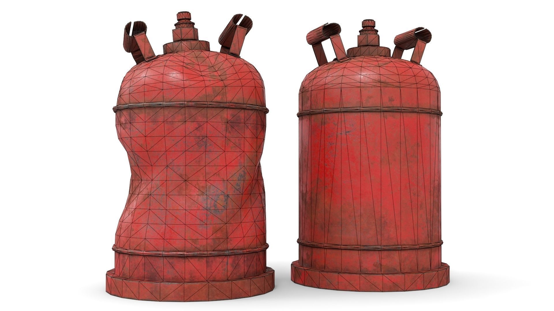 Bottle Cylinder Gas Low-poly 3D model_15