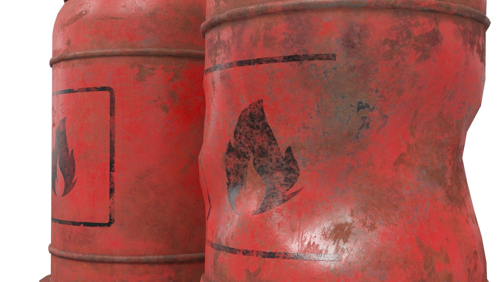 Bottle Cylinder Gas Low-poly 3D model_9