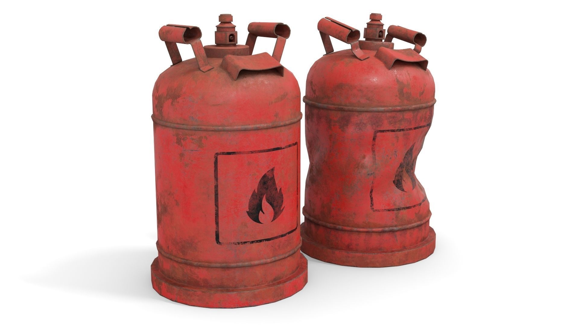 Bottle Cylinder Gas Low-poly 3D model_3