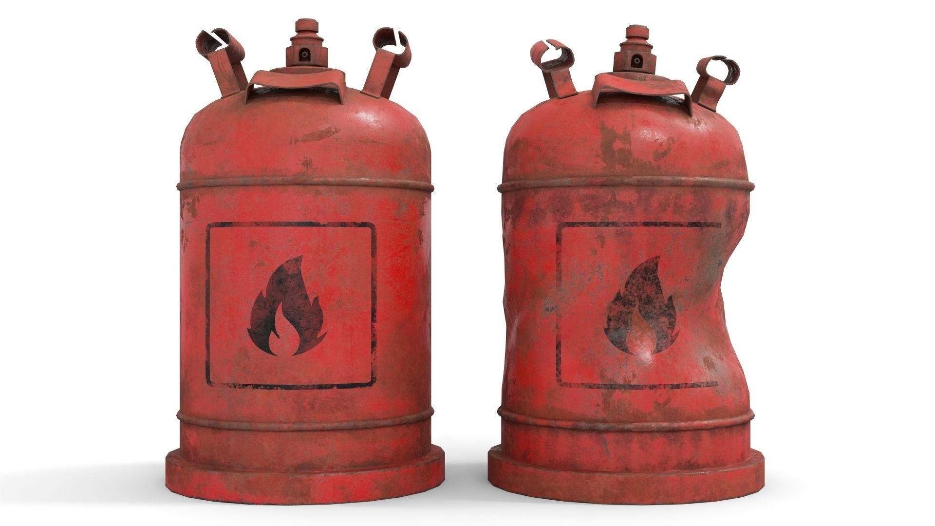 Bottle Cylinder Gas Low-poly 3D model_6
