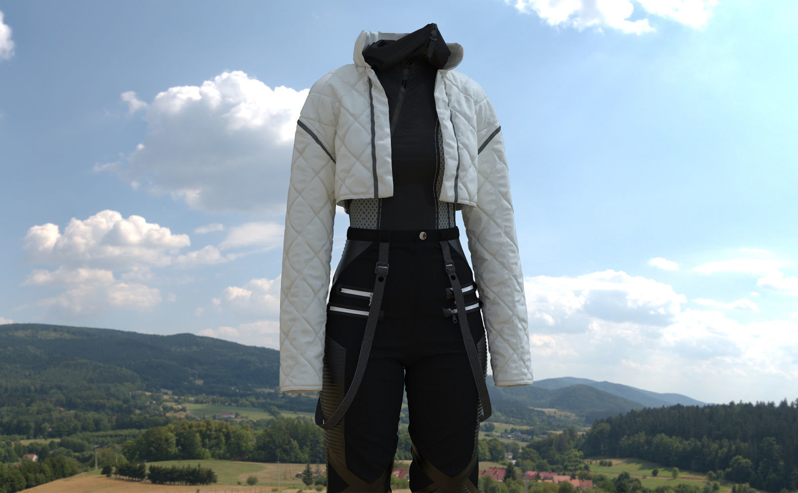 Female outfit for CLO 3D standart Avatar FemaleV2 3D model_6