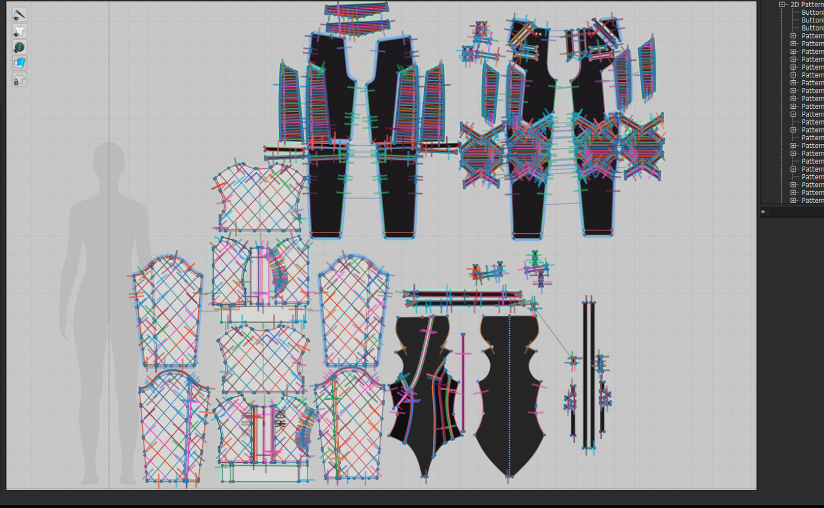 Female outfit for CLO 3D standart Avatar FemaleV2 3D model_3